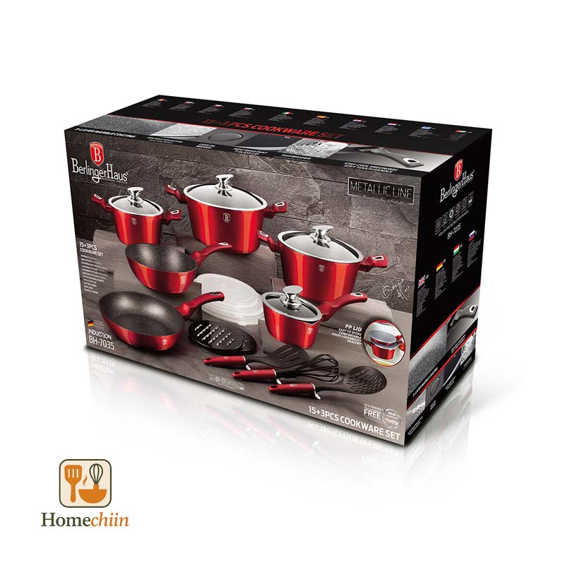 سرویس قابلمه 15 پارچه  BH/1226 Metallic - تصویر 3