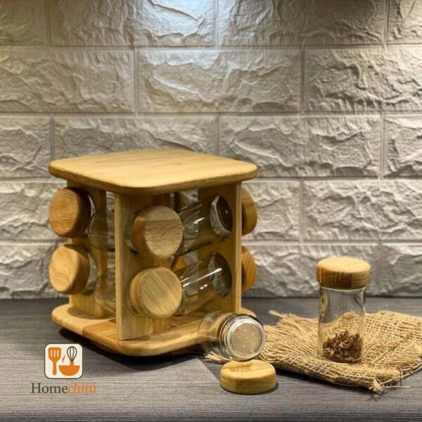 جا ادویه مربع گردان 8 تایی لونا lona wood