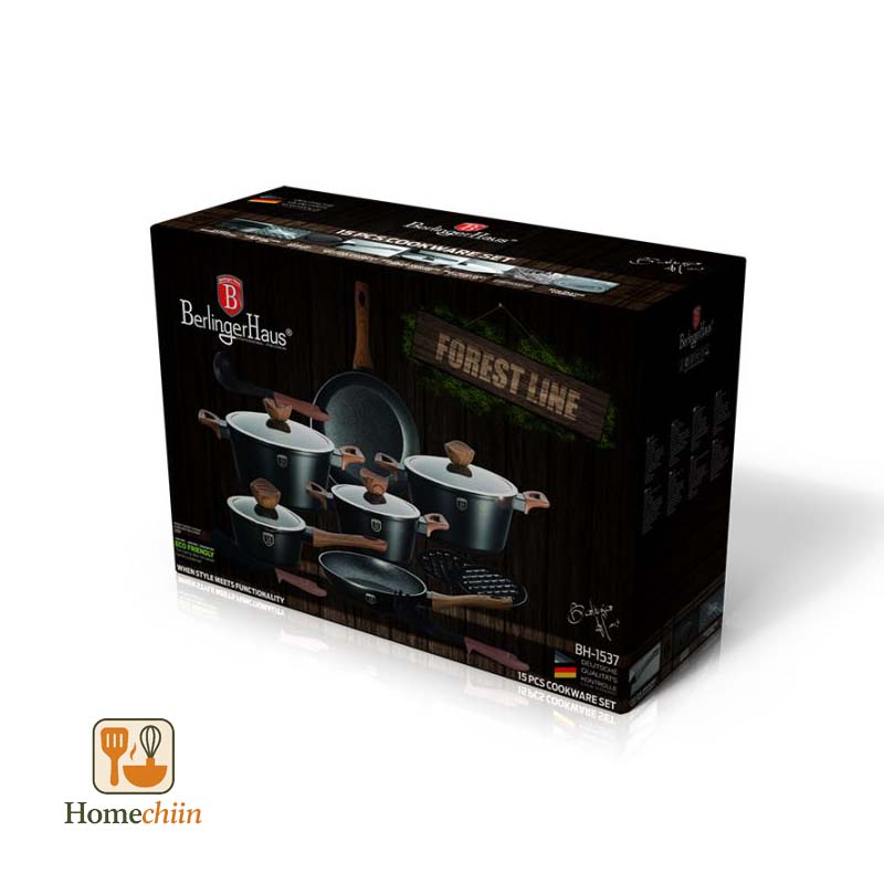 سرویس قابلمه مشکی دسته چوب Berlinger Haus BH/1537 2 سرویس قابلمه مشکی دسته چوب Berlinger Haus BH/1537 تصویر 2