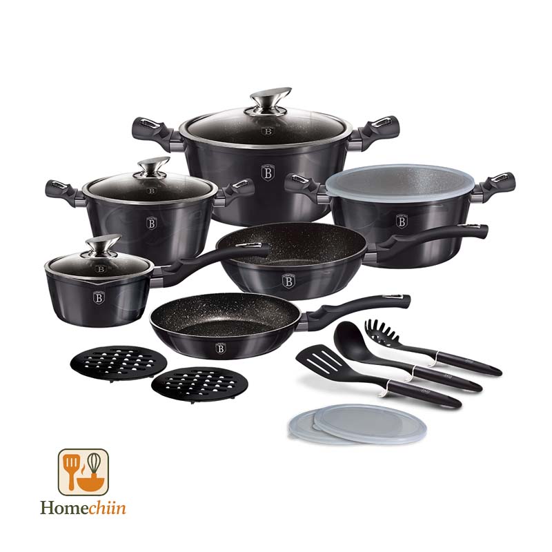 سرویس قابلمه ۱۸ پارچه برلینگر هاوس BH-6887 Carbon - تصویر 2