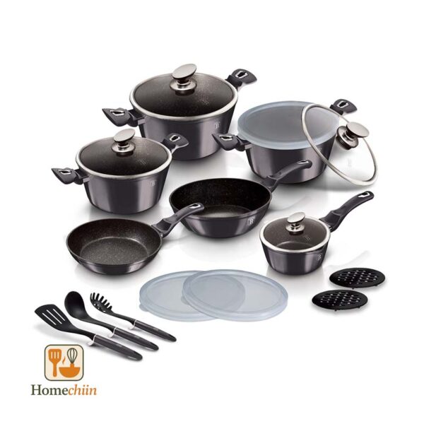 سرویس قابلمه ۱۸ پارچه برلینگر هاوس BH-6887 Carbon