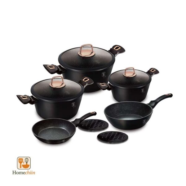 سرویس قابلمه ۱۰ پارچه Berlinger Haus BH 8168 Black Rose