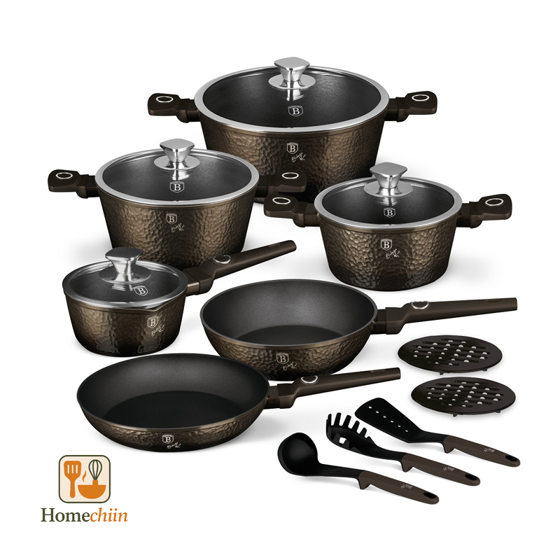 سرویس قابلمه ۱۵ پارچه برلینگر هاوس قهوه ای Berlinger Haus BH8244 1 سرویس قابلمه ۱۵ پارچه برلینگر هاوس قهوه ای