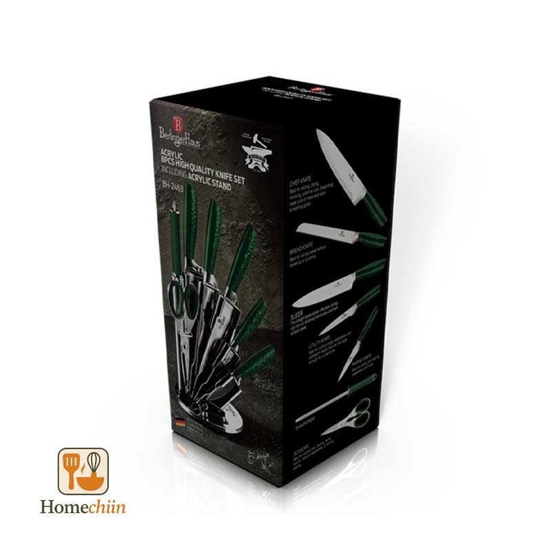 سرویس چاقو 8 تکه برلینگر هاوس با پایه زمرد Berlinger Haus BH/2463 3 سرویس کارد مجارستانی برلینگر هاوس berlinger haus